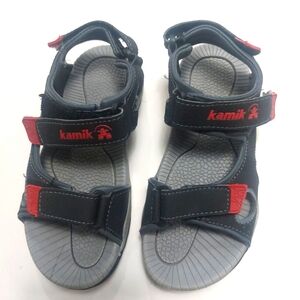 Kamik Kids Black and Red Sandals Sz 13